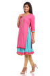 Pink Kalidar Cotton Kurta image number 0