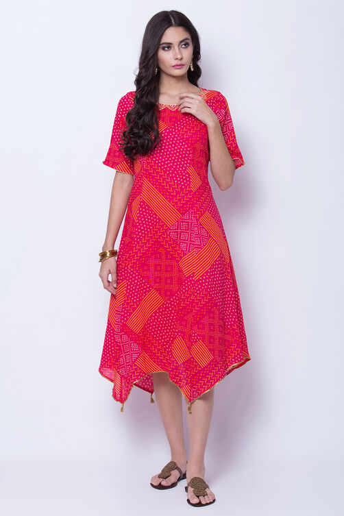 Pink Cotton Kalidar Dress image number 0