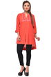 Orange Straight Cotton Kurta image number 0