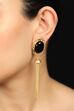 Golden Metal Brass Earrings image number 0