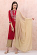 Golden Art Silk Dupatta image number 0