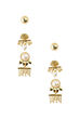 Golden Earrings With Pearl image number 1