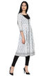 Off White Kalidar Cotton Kurta image number 3