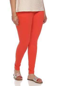 Orange Cotton Leggings image number 1