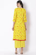 Yellow Viscose Kurta image number 5