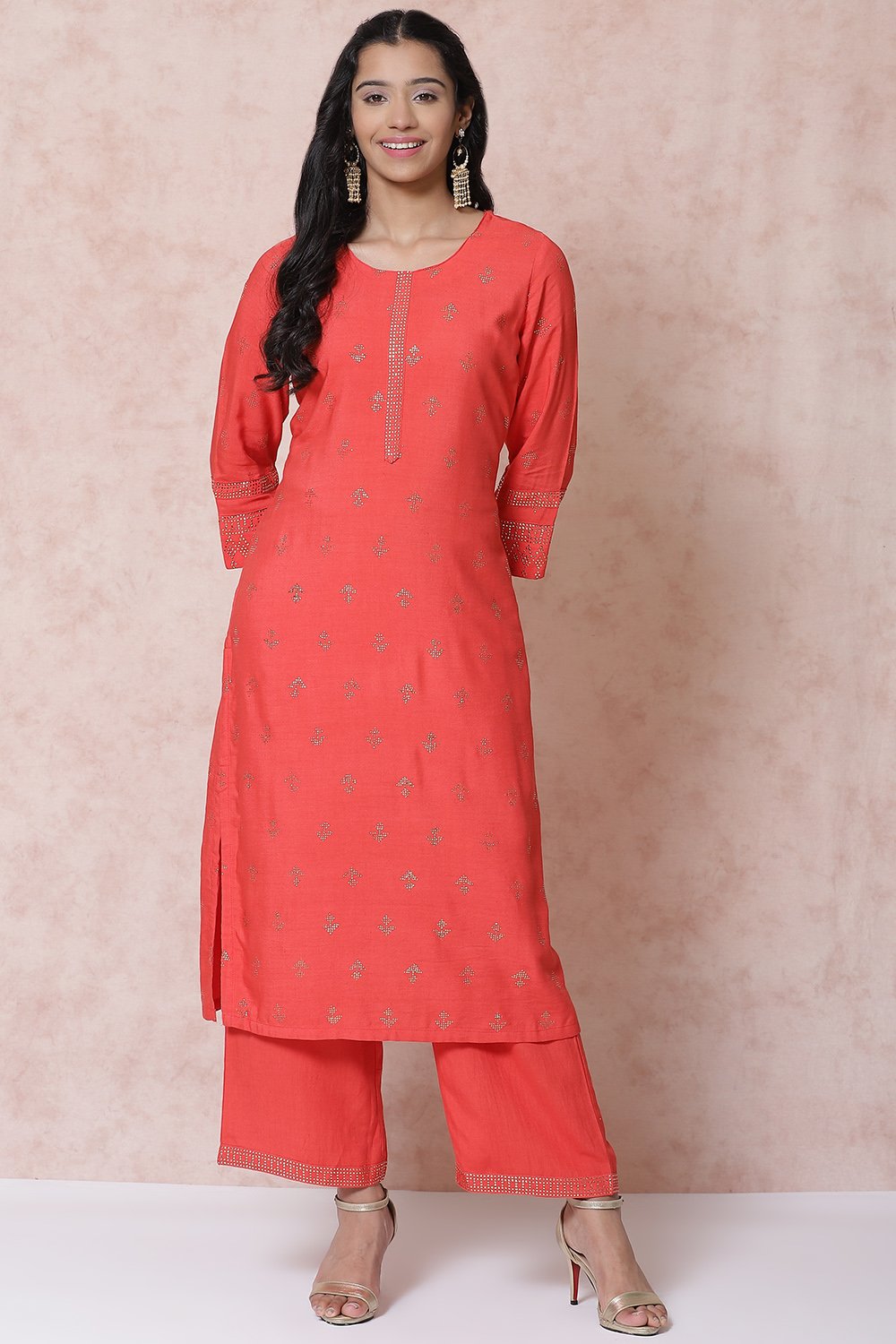 Coral LIVA Straight Kurta image number 3