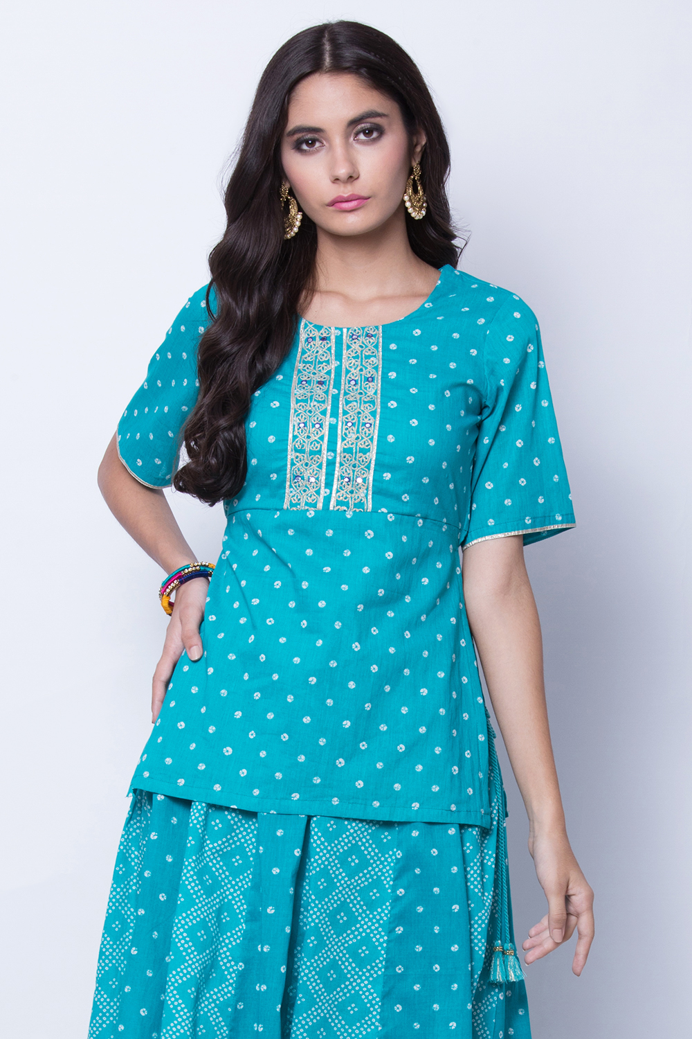 Turquoise Cotton Top image number 0