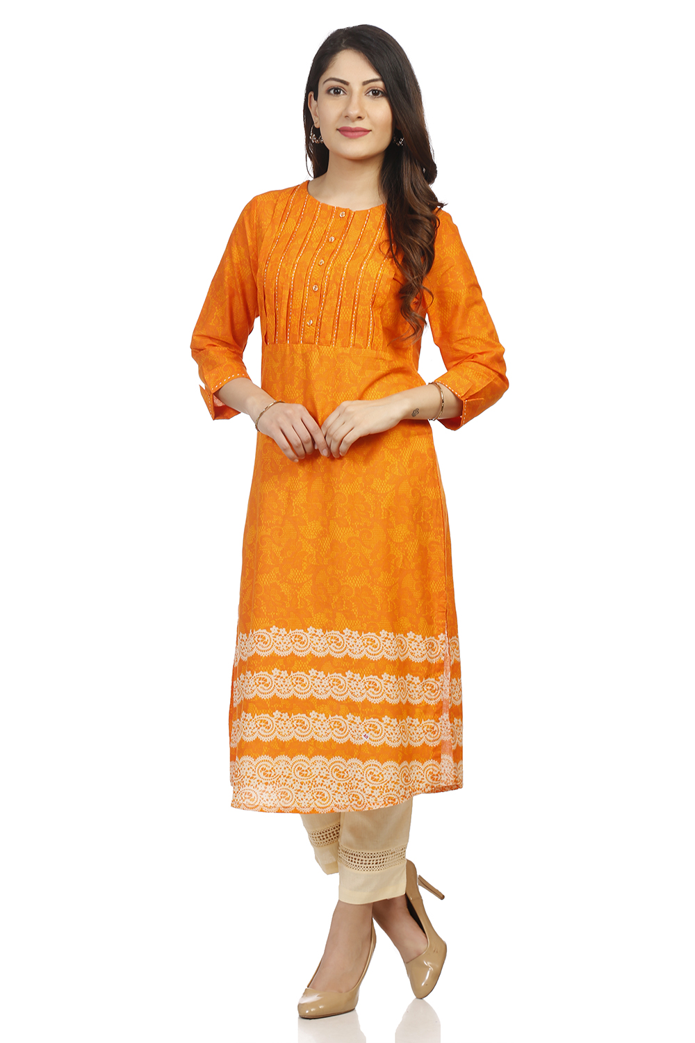 Turq Cotton Straight Kurta image number 2