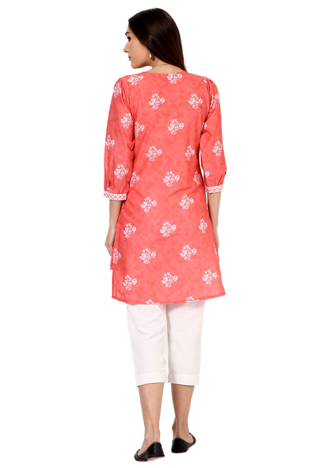 Pink Straight Rayon Kurta image number 5