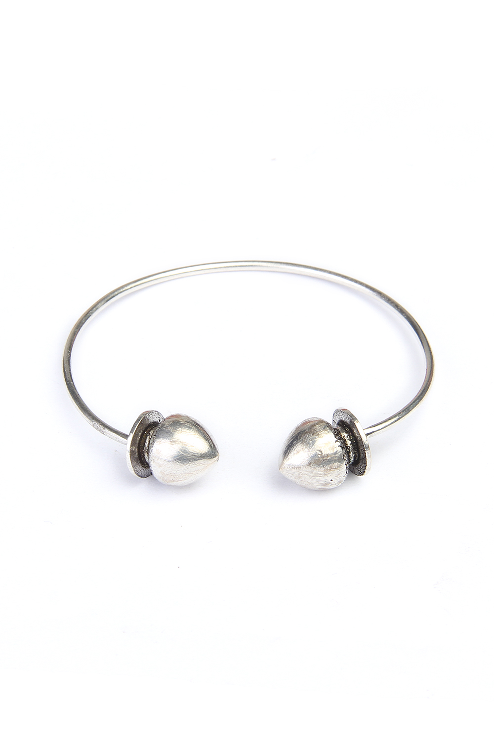 Oxidised Metal Smooth Beads Bracelet image number 1