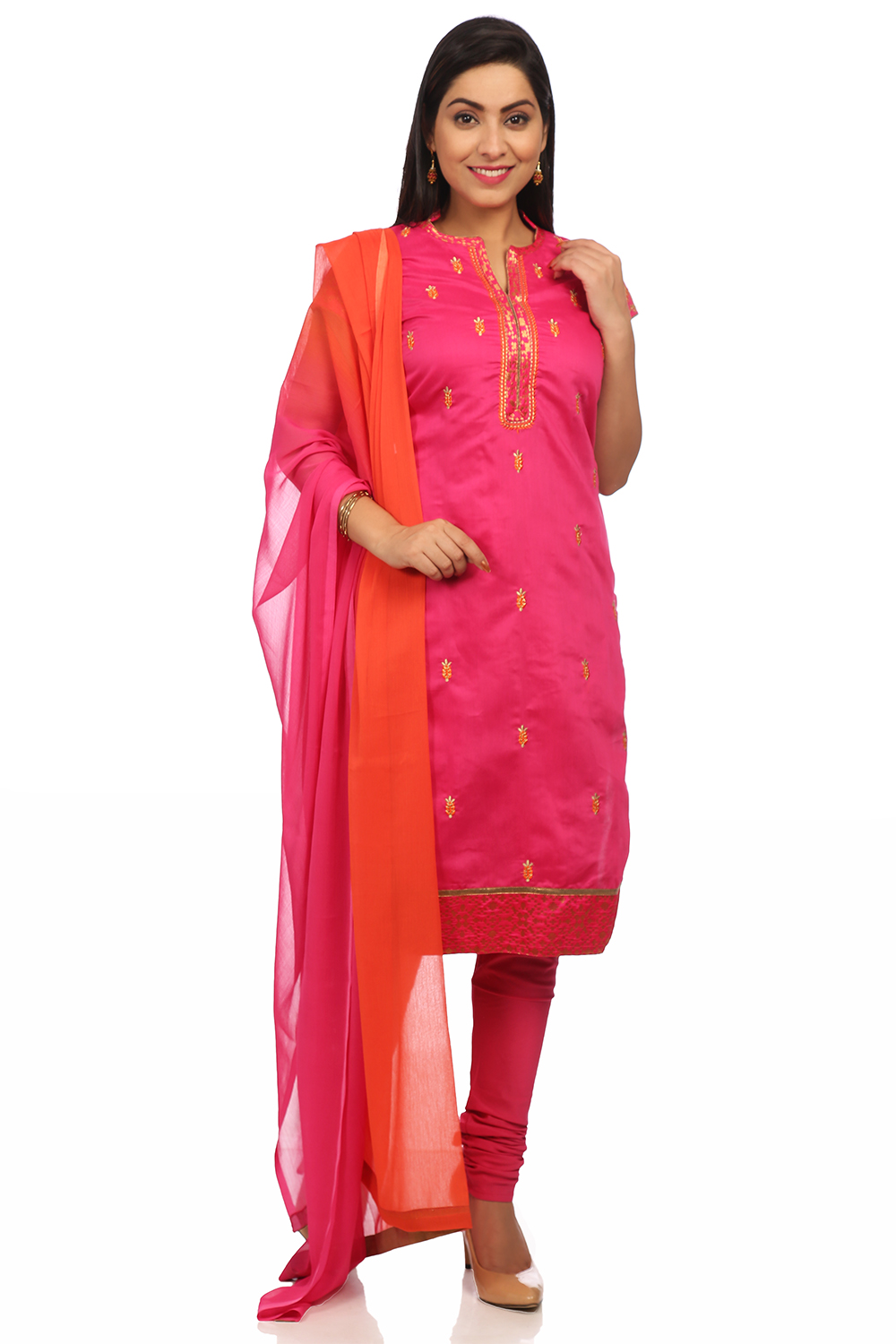 Pink Straight Polyester Suit Set image number 0