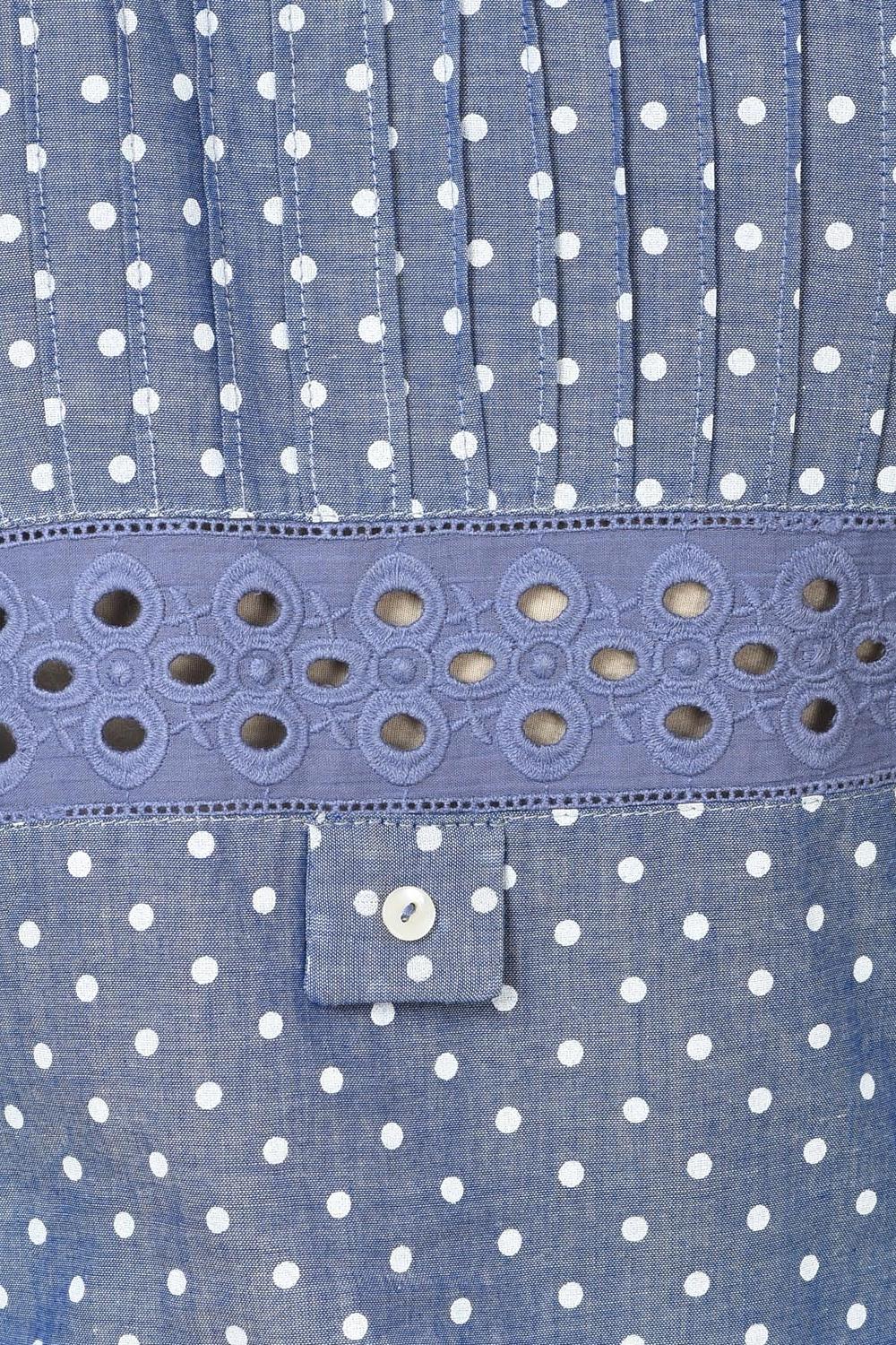 Blue Straight Chambray Kurta image number 5