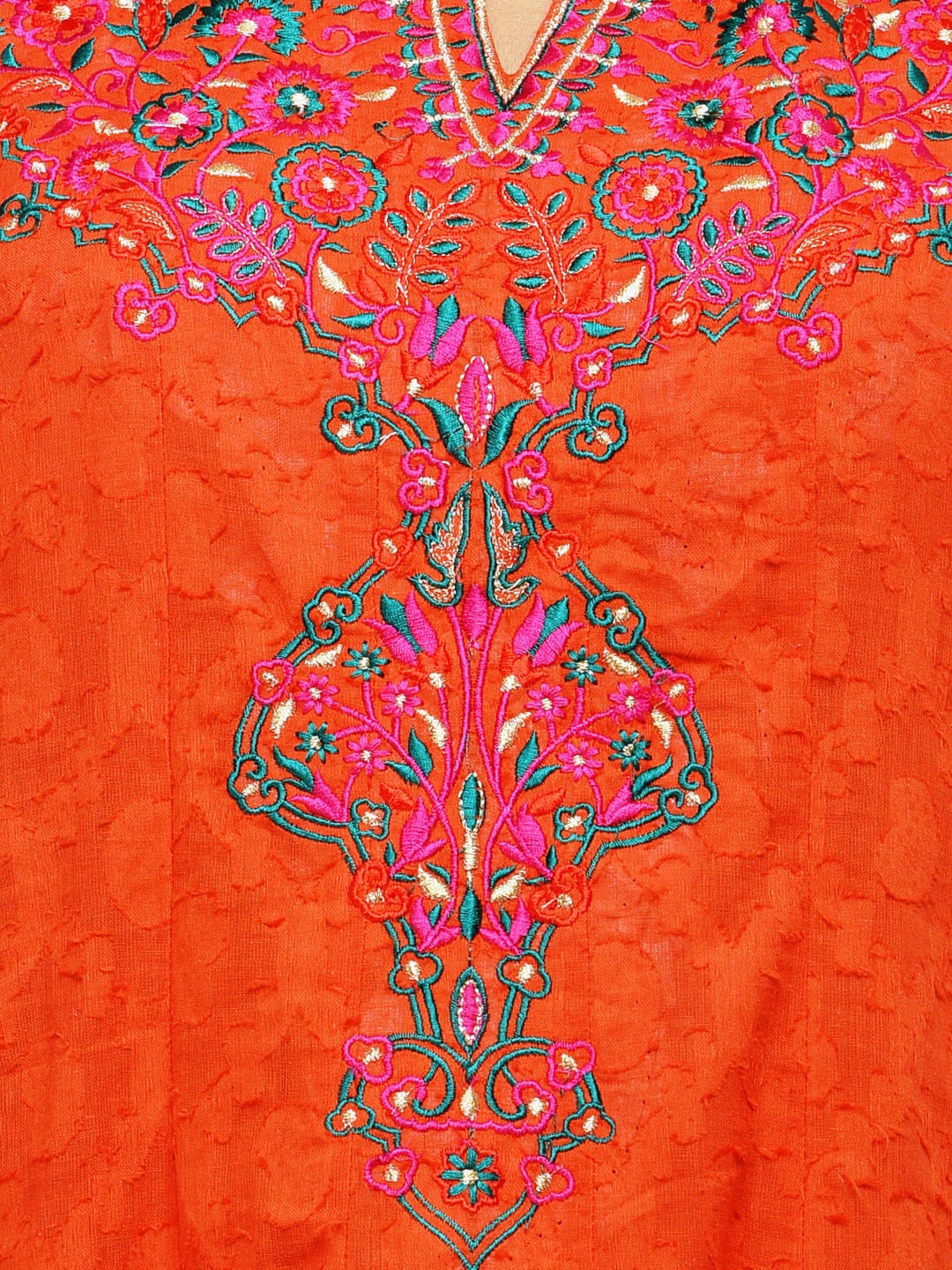 Orange Cotton Anarkali Kurta image number 4