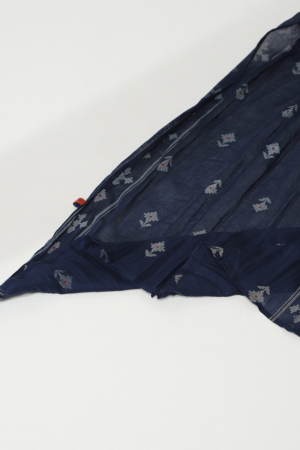 Navy Cotton Dupatta image number 3