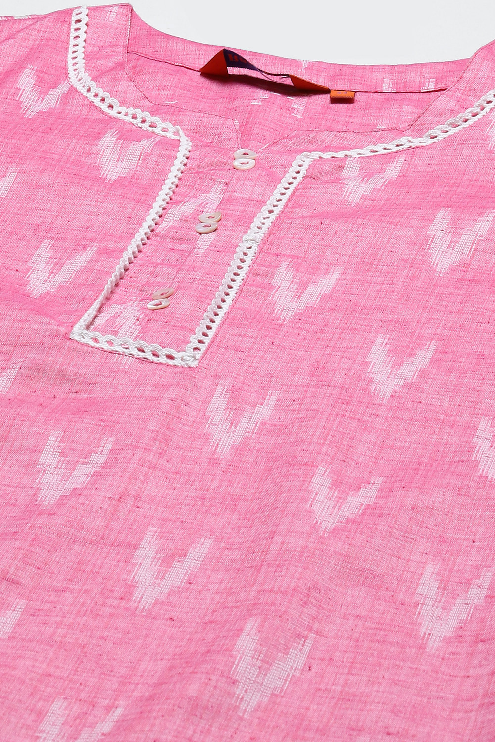 Pink Viscose Blend Straight Kurta image number 1