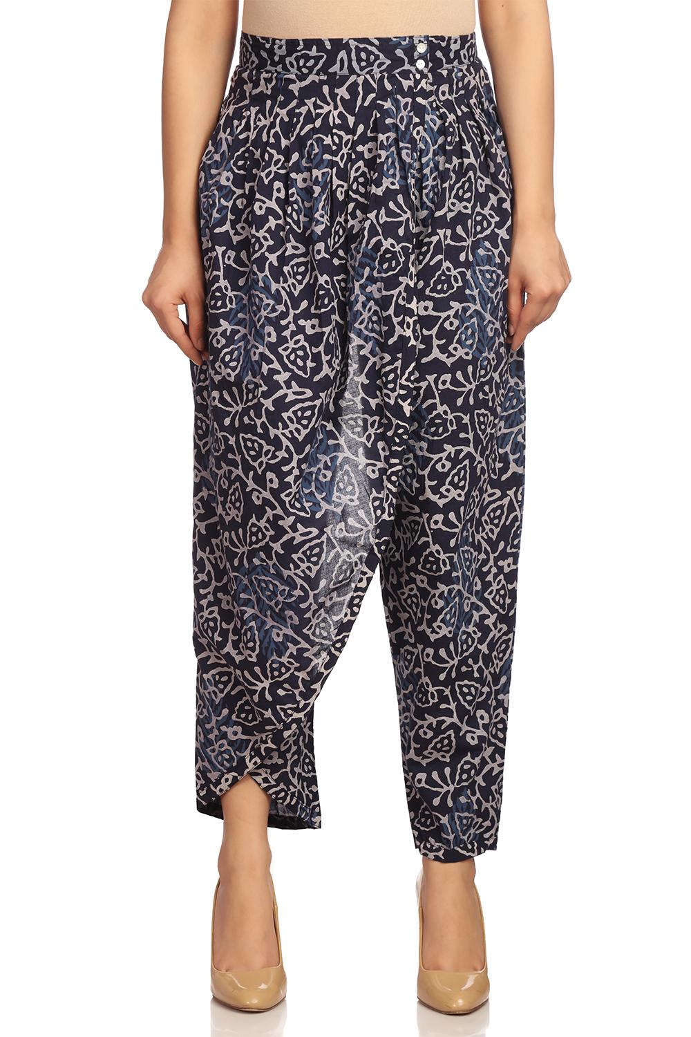 Indigo Cotton Fusion Pants image number 1