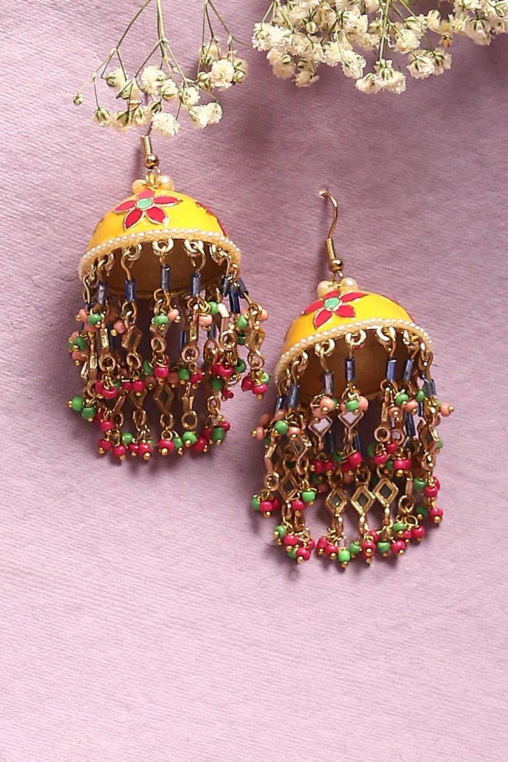 Yellow Brass Earrings image number 0