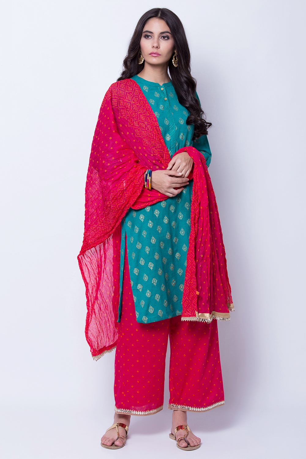 Pink Cotton Dupatta image number 2