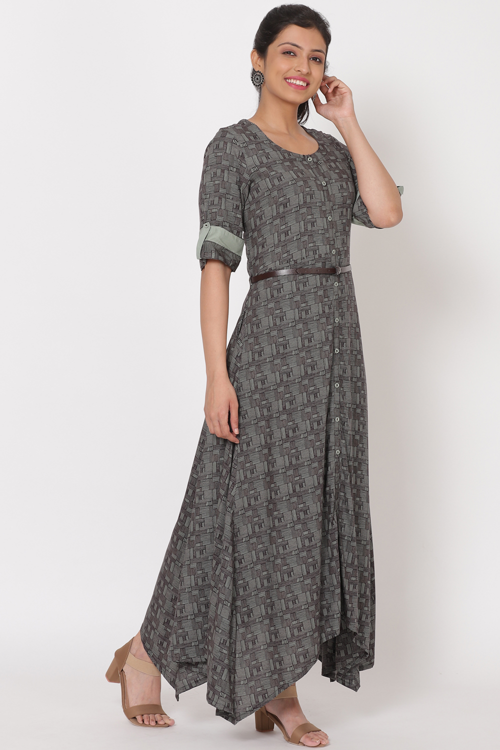 Black Viscose Rayon Dress image number 3