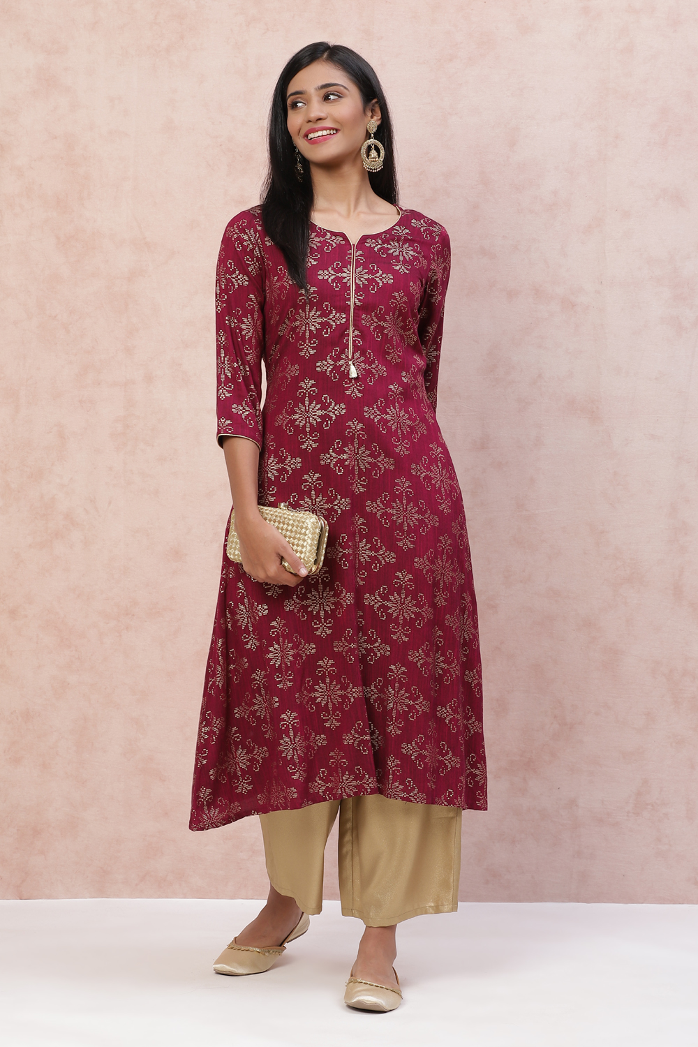 Black LIVA A Line Kurta Dress image number 0