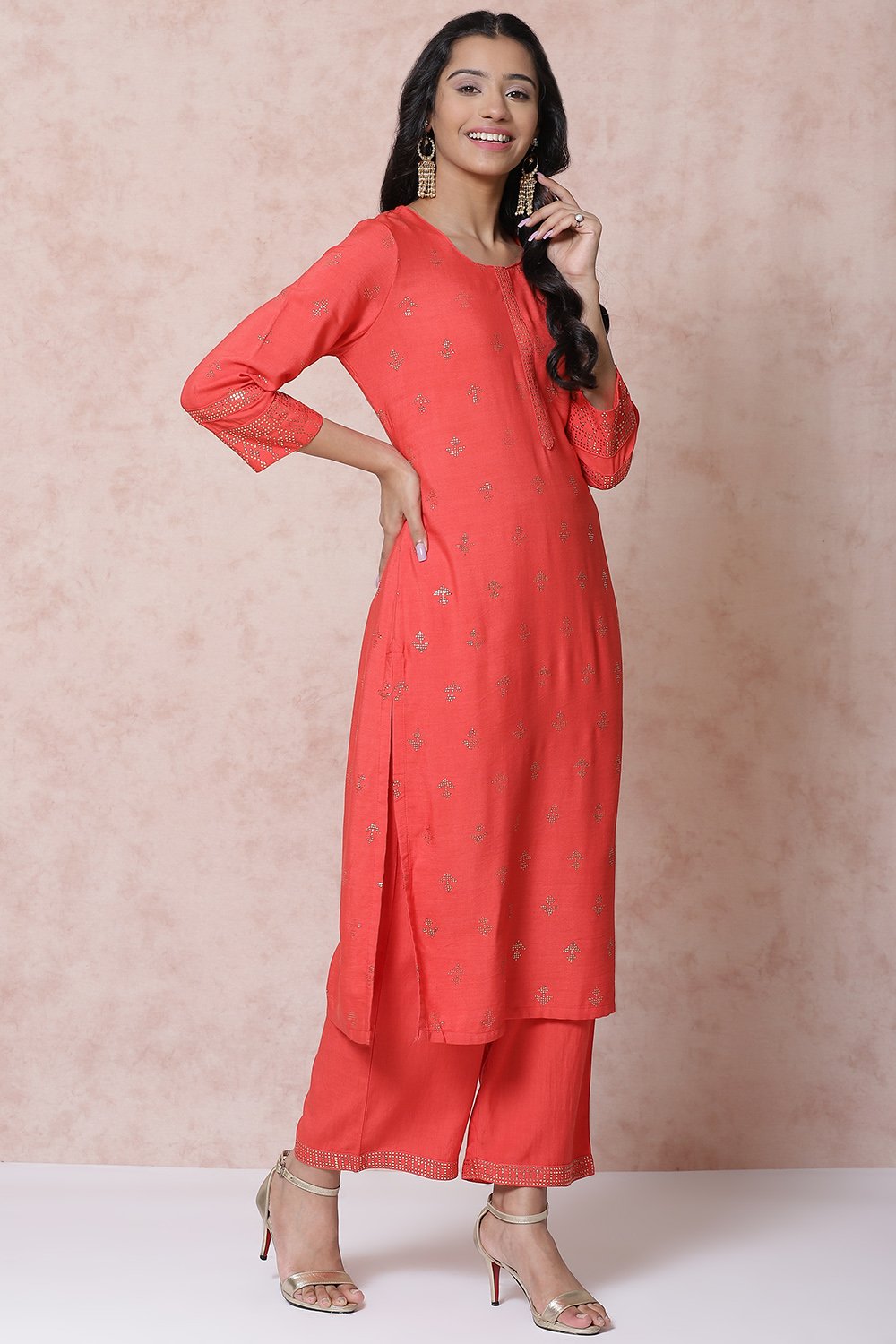 Coral LIVA Straight Kurta image number 2