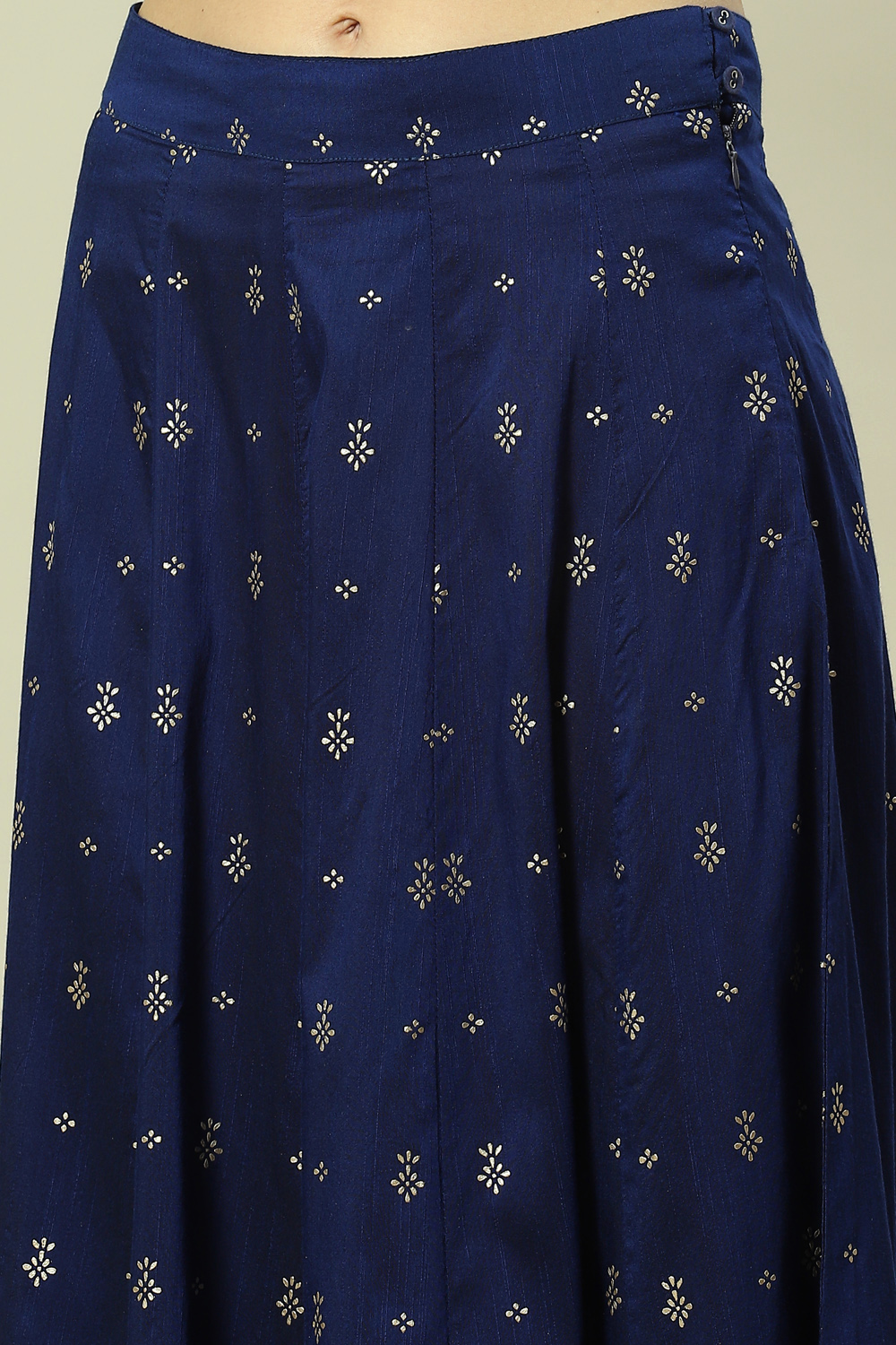 Indigo Cotton Blend Woven Straight Kurta Suit Set image number 2