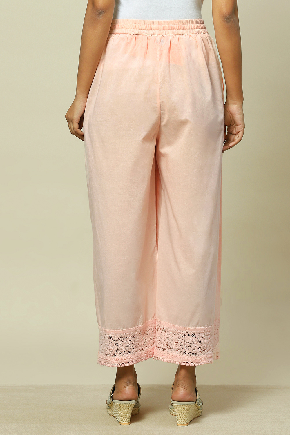 Peach Cotton Palazzo image number 4