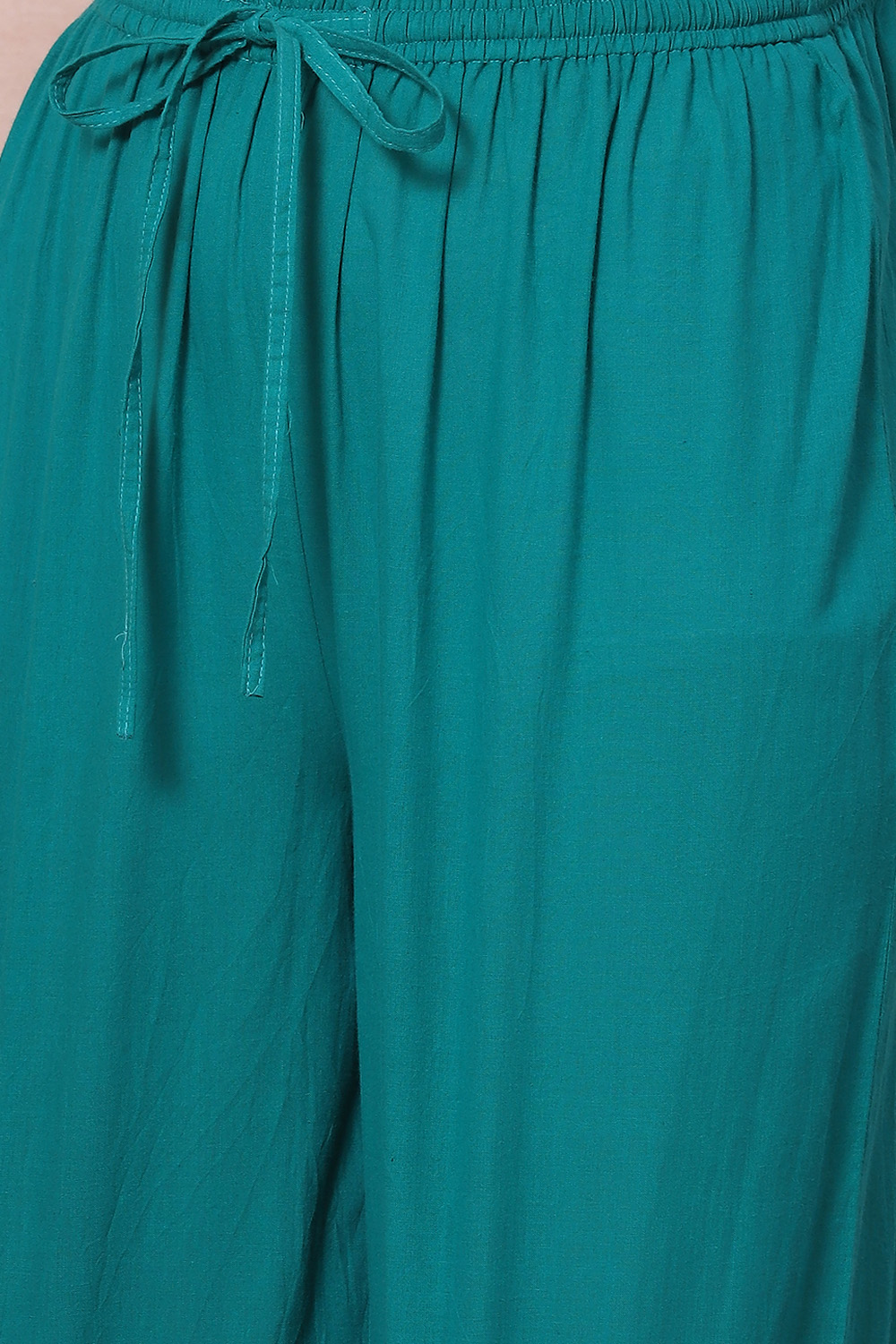 Green Cotton Flex Straight Suit Set image number 3