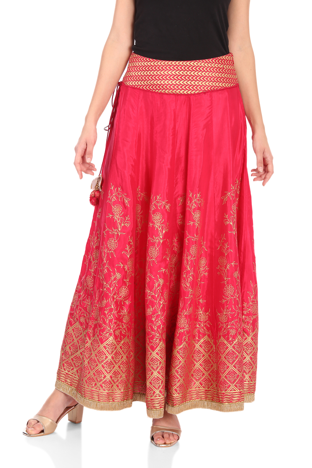 Pink Viscose Skirt image number 0