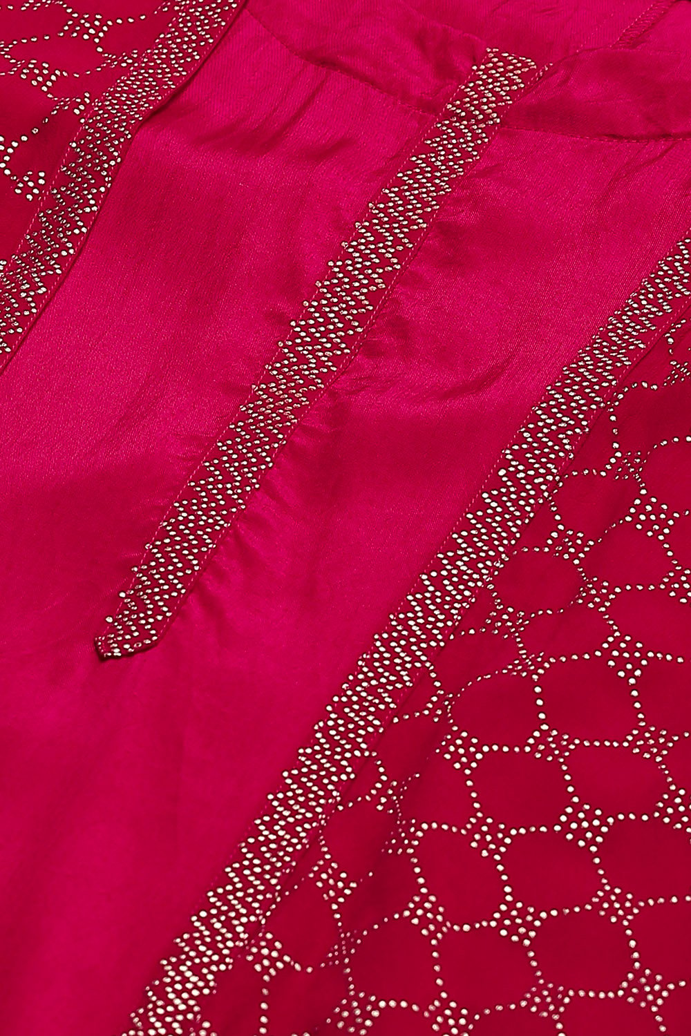 Fuchsia Art Silk Shrug Style Kurta image number 1