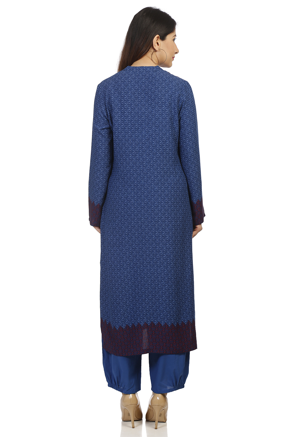 Indigo Straight Viscose Rayon Kurta image number 4