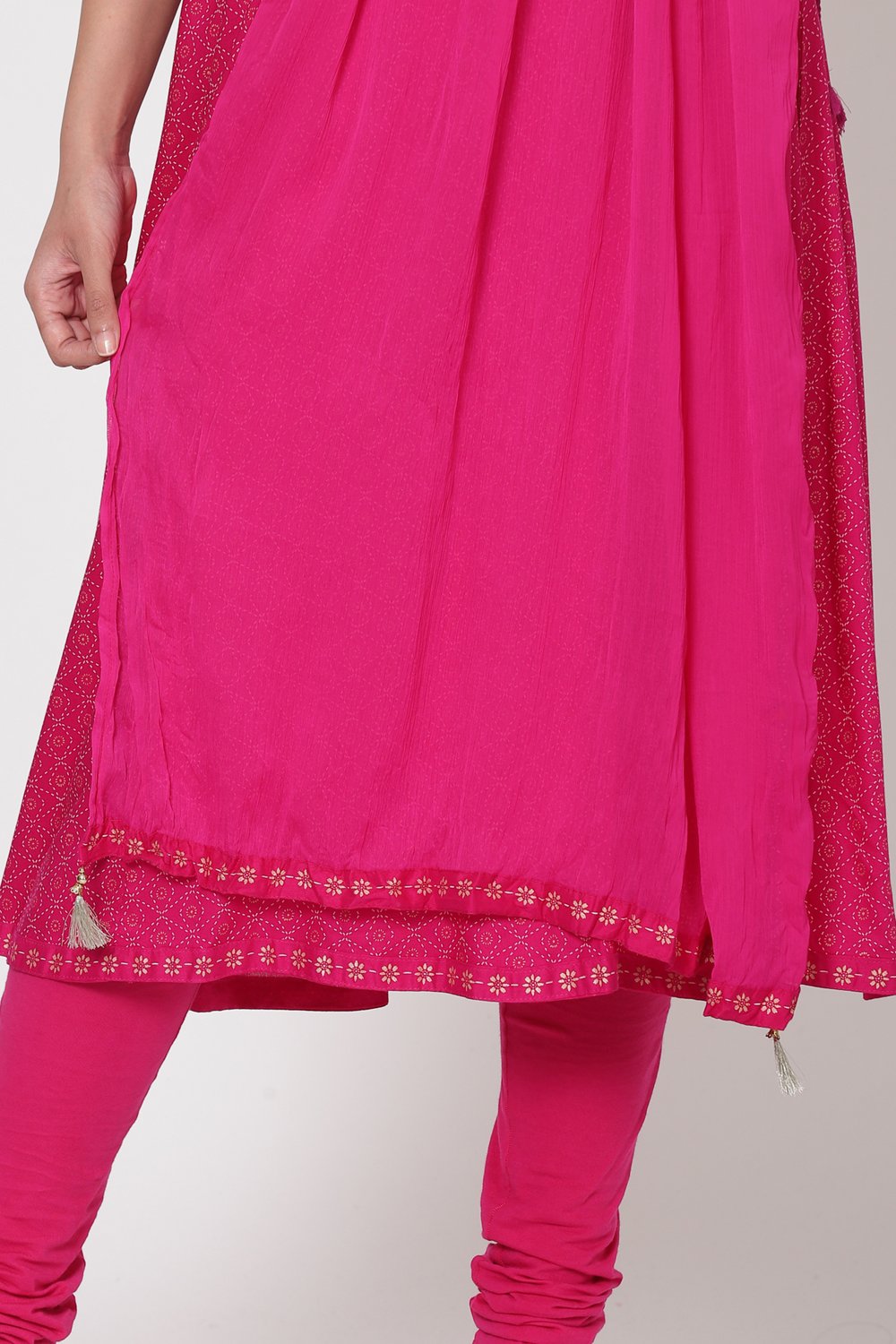 Pink Art Silk Dupatta image number 1