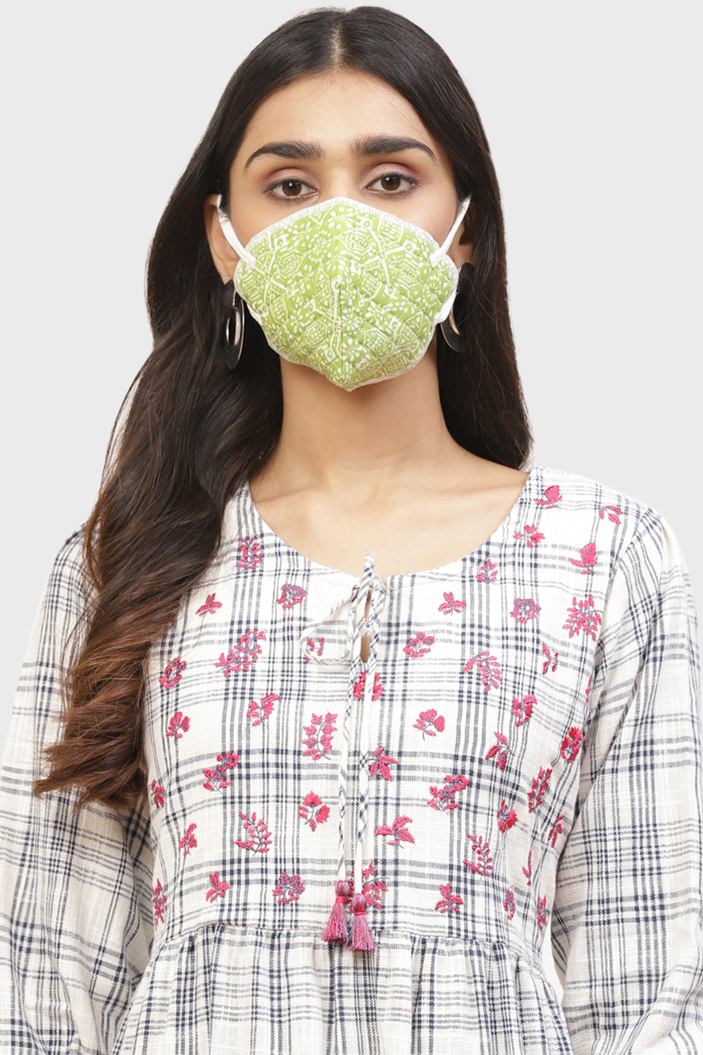 Green Cotton Mask image number 1