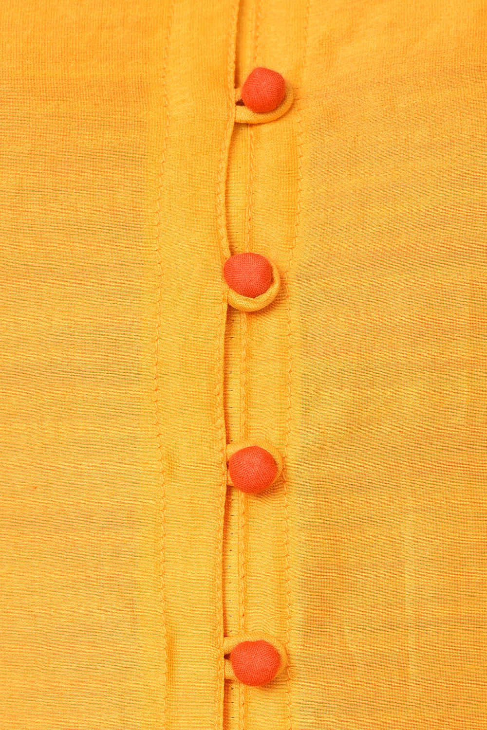 Yellow Kalidar Polyester Kurta image number 1