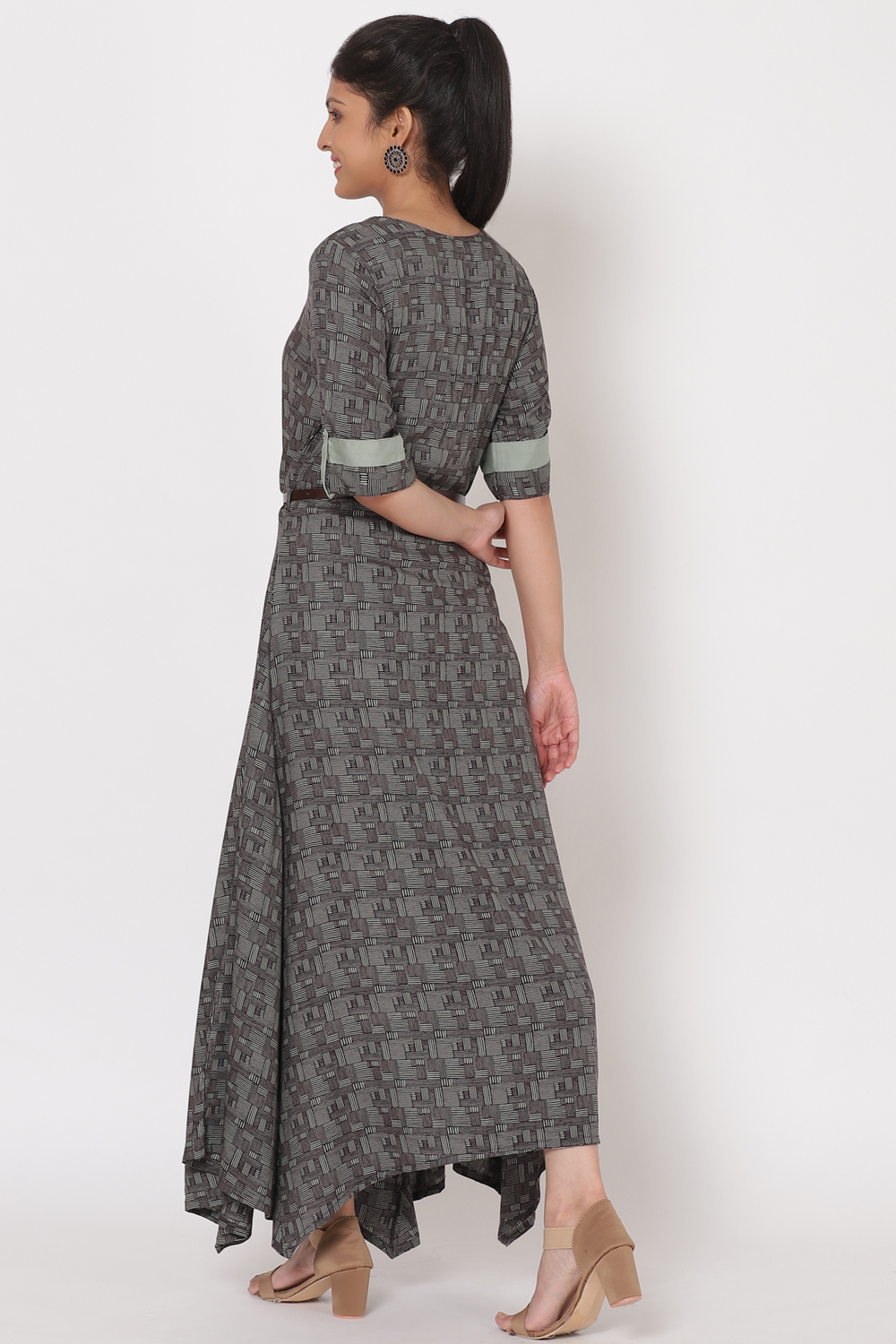 Black Viscose Rayon Dress image number 4