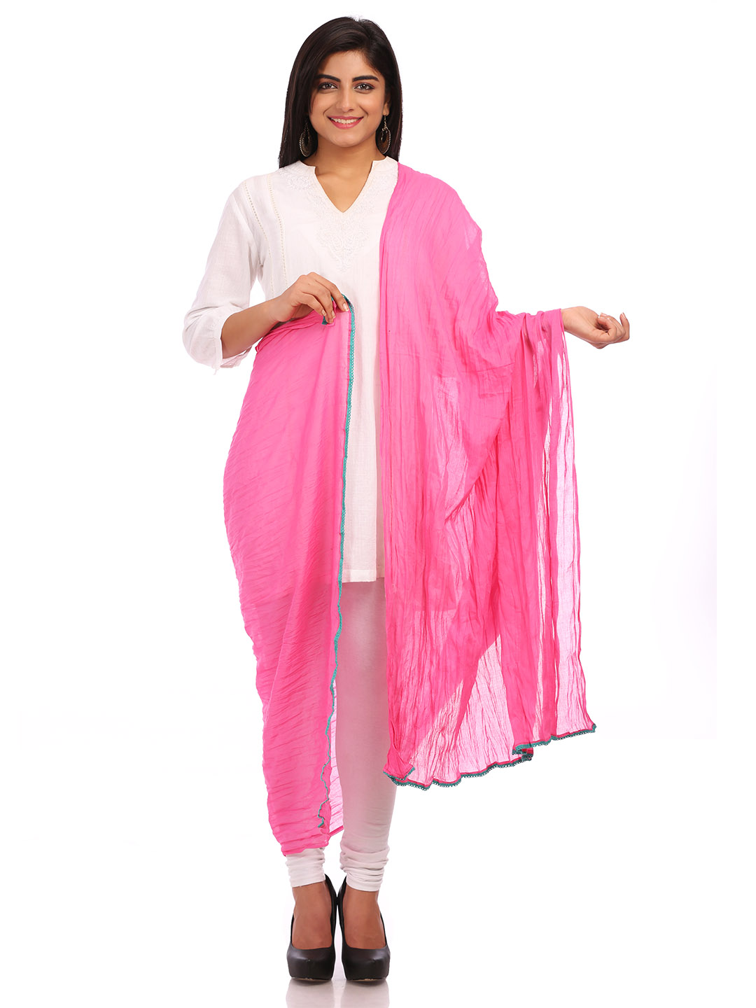 Pink Cotton Stole image number 0
