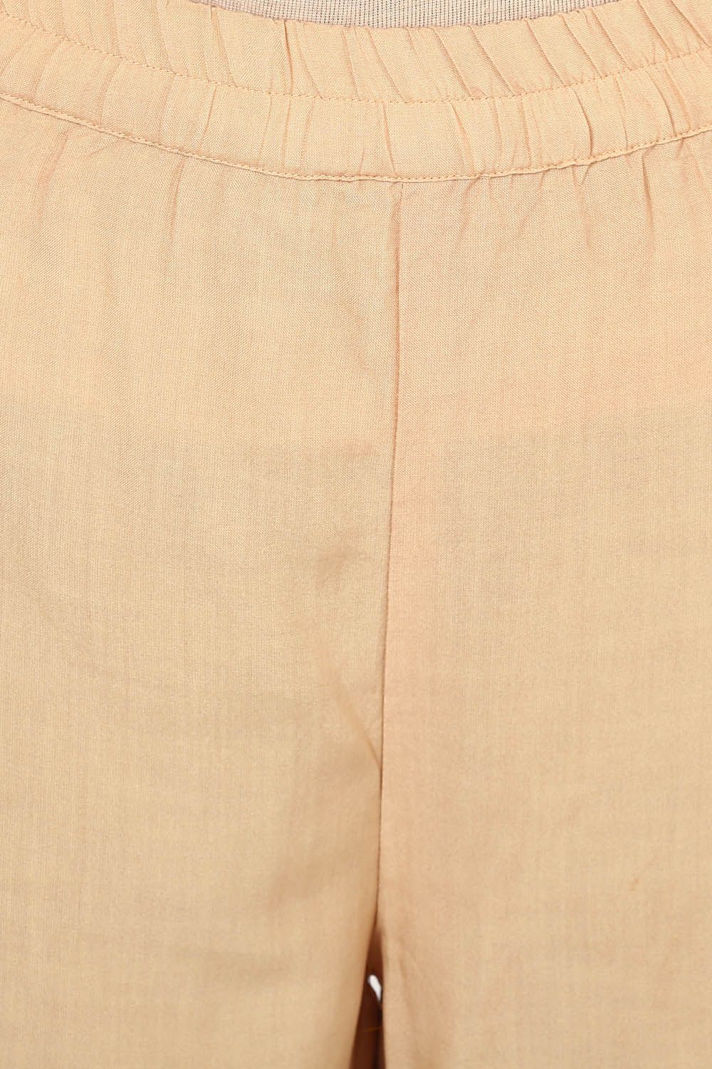 Beige Viscose Rayon Culottes image number 4
