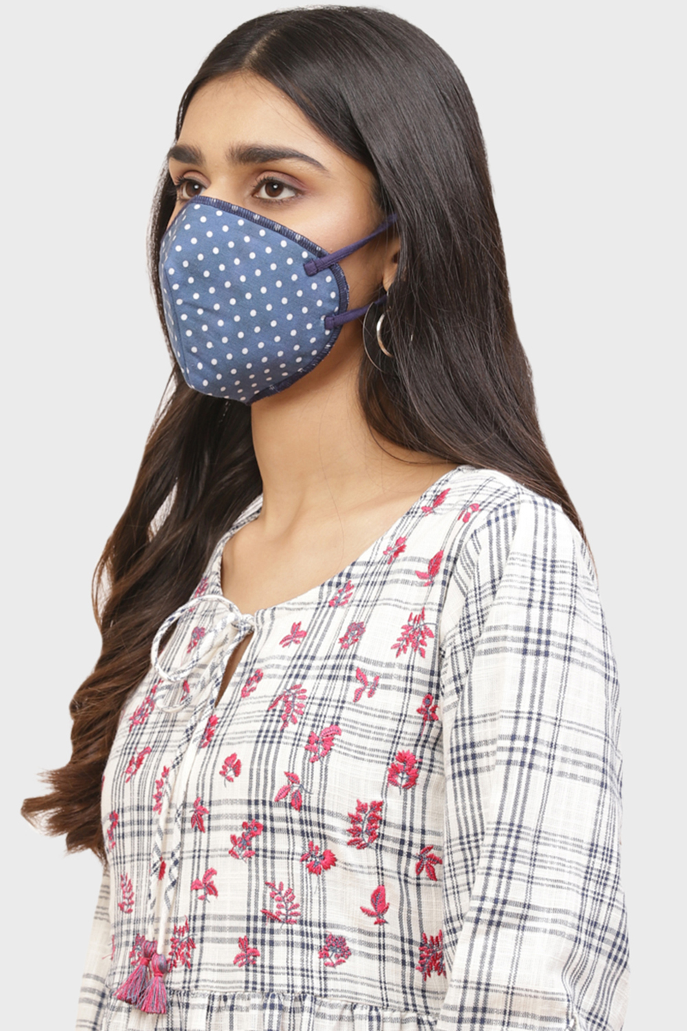 Indigo Cotton Mask image number 1