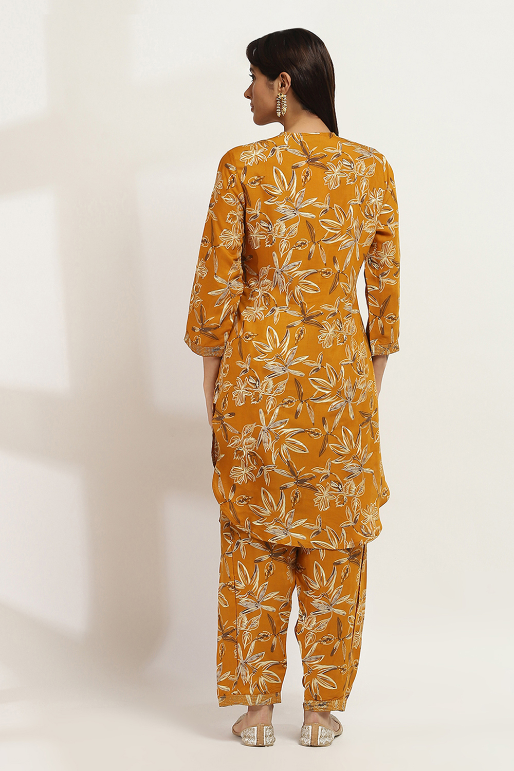 Yellow Viscose Straight SET image number 3