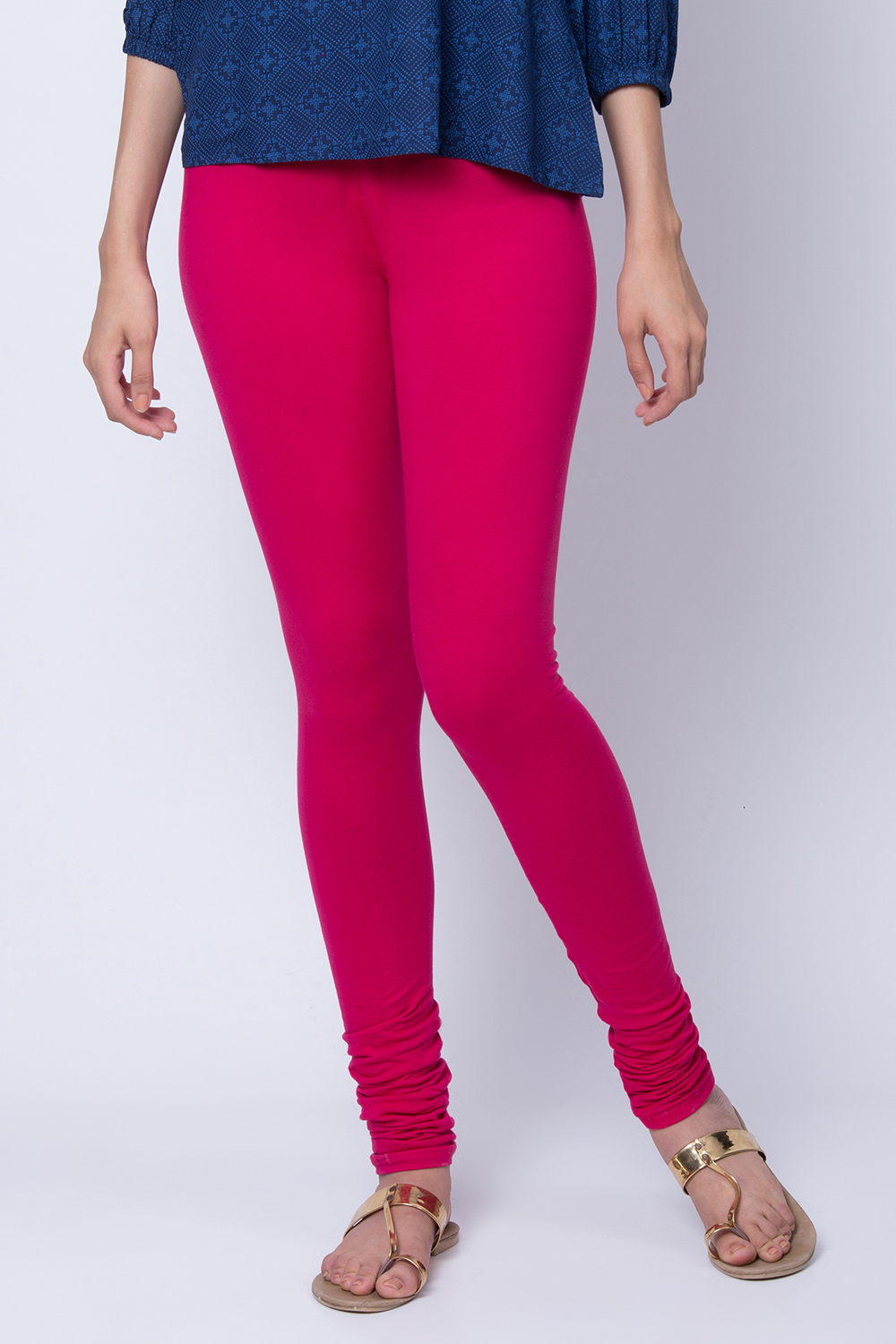 Pink Cotton Jersey Leggings image number 0