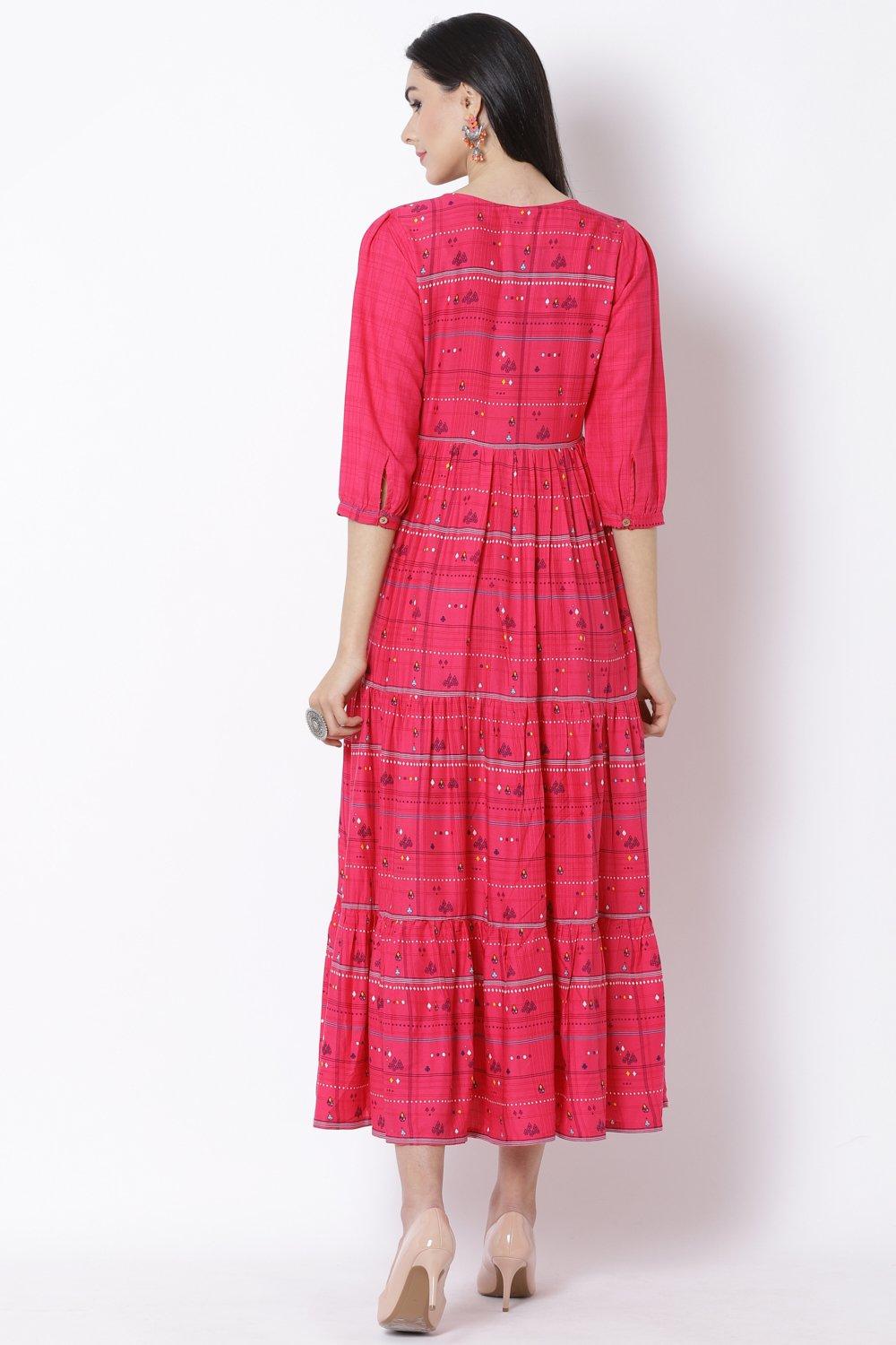 Pink Viscose Dress image number 4