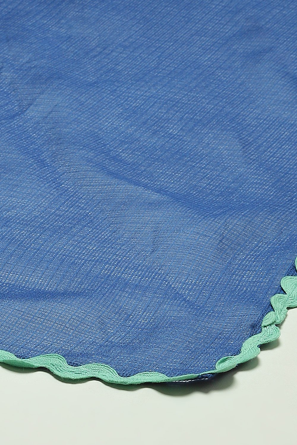 Indigo Cotton Blend Woven Dupatta image number 1