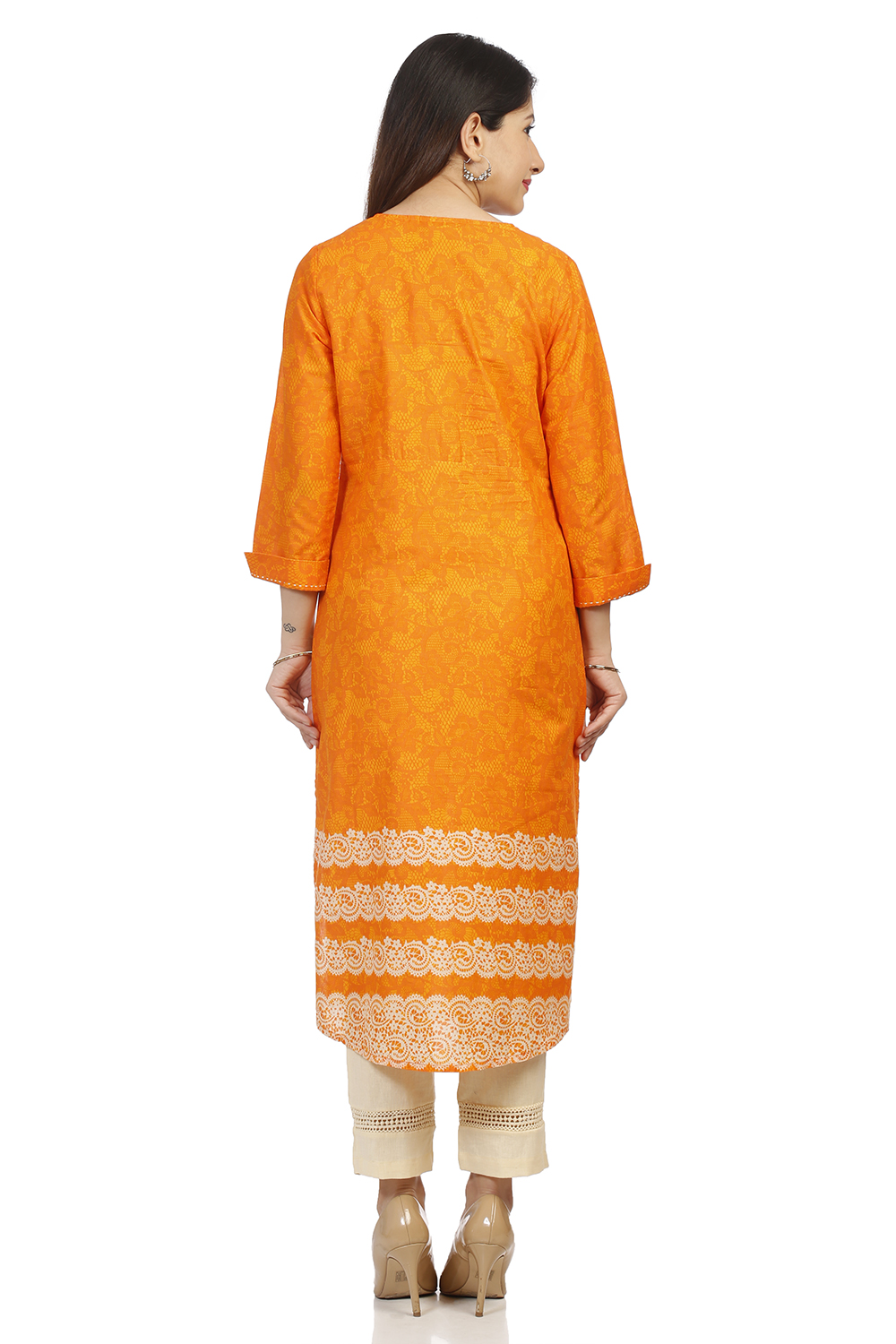 Turq Cotton Straight Kurta image number 5