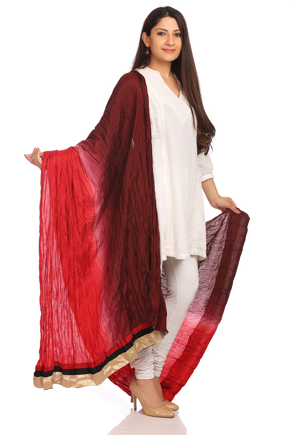 Ombre Cotton Stole image number 1