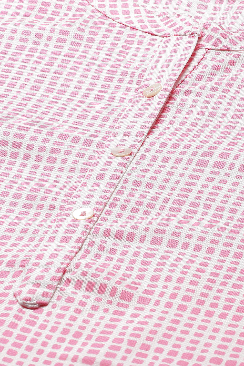 Pink LIVA Straight Kurta image number 1